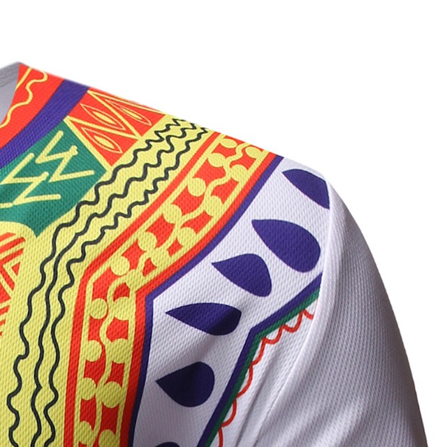 Most popular new design 3D African printed short-sleeved men's t shirt