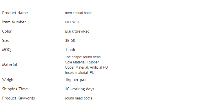 Top quality comfortable round head Middle Eastern men's boots