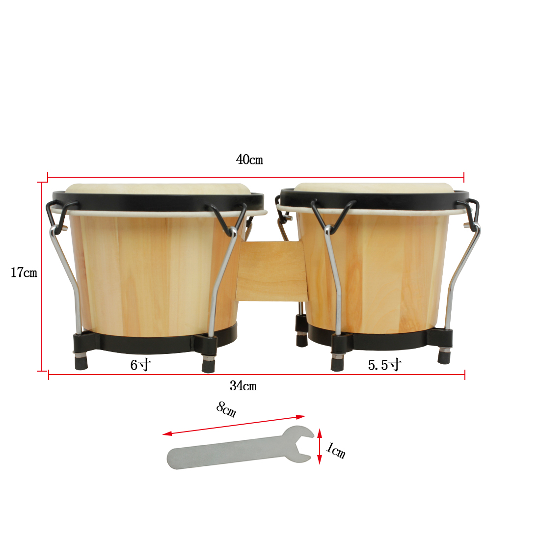 High quality children's musical instrument African Bongo drum