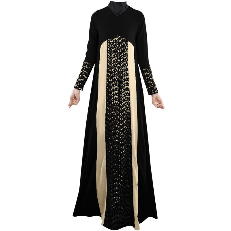 Design lace stitching for Muslim women's burqa