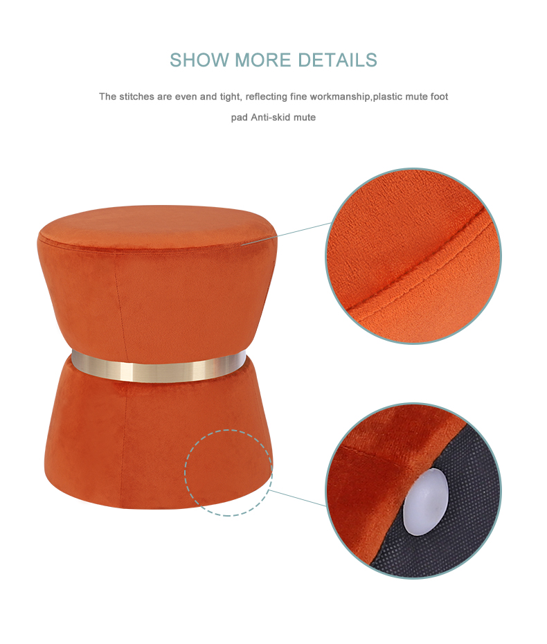 Lightweight luxury suede Thailand makeup stool