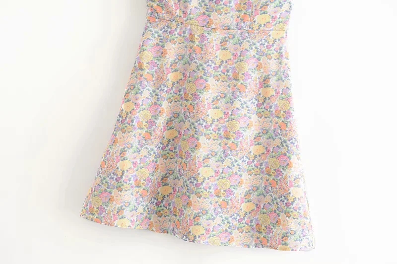 European and American summer dress versatile V-neck print halter skirt