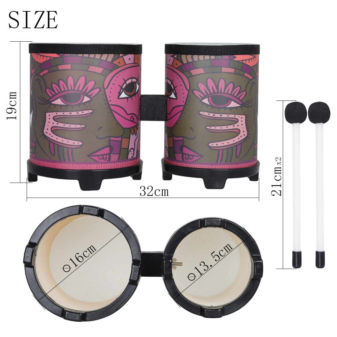 Wholesale wood applique for African Bongo drums