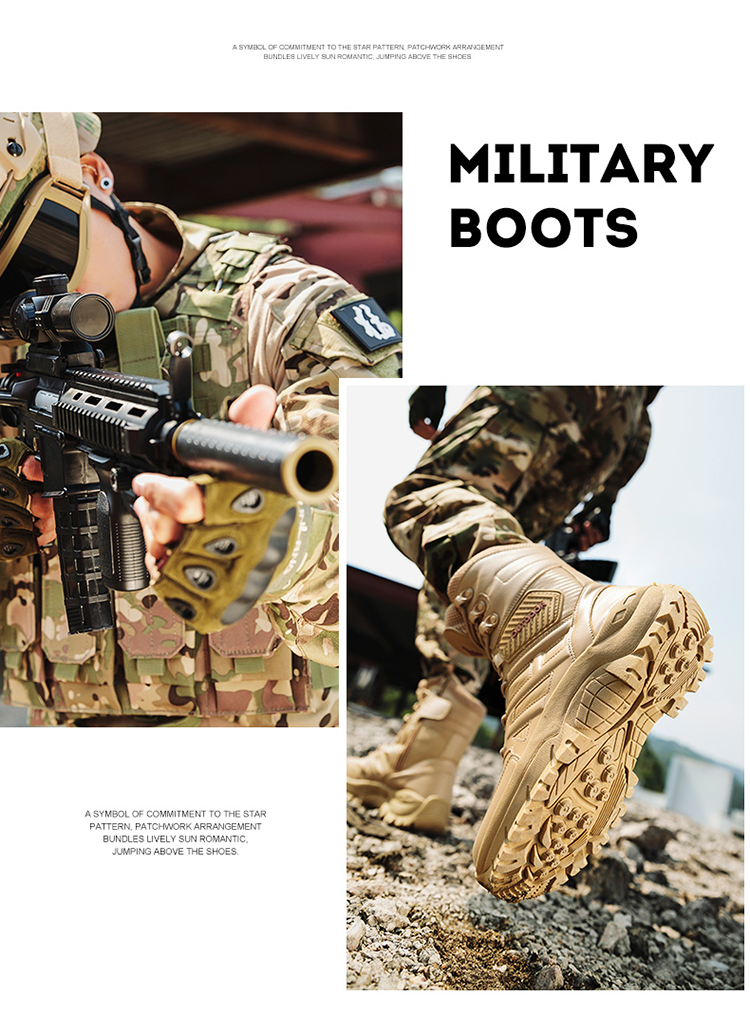 Wholesale waterproof leather for military Middle Eastern men's boots