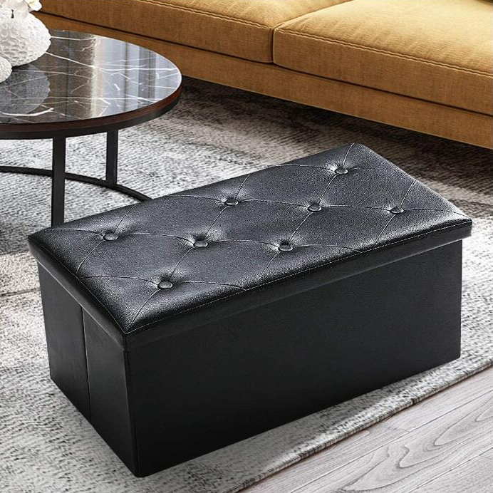 Furniture high quality PU storage Bed Bench