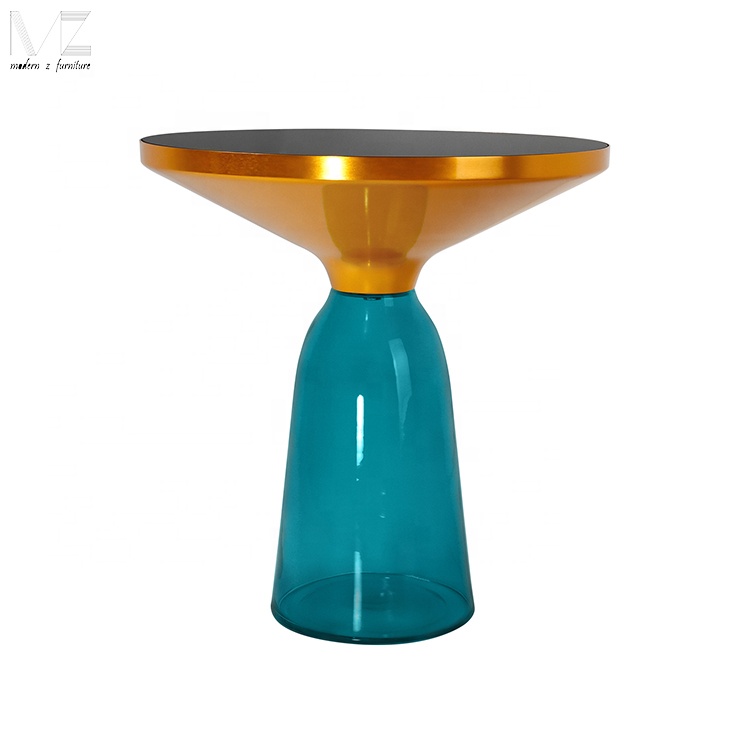 Designer stained glass clock Thailand coffee table