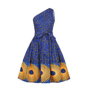 Wholesale Ready To Ship Sublimation Women New African kenre slim Print Kitenge Designs lastest clothing fashion Dress