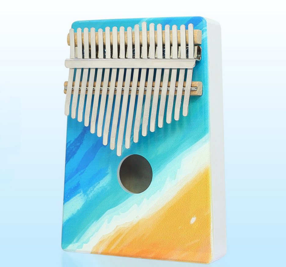 Solid board double seed 17 key African thumb piano