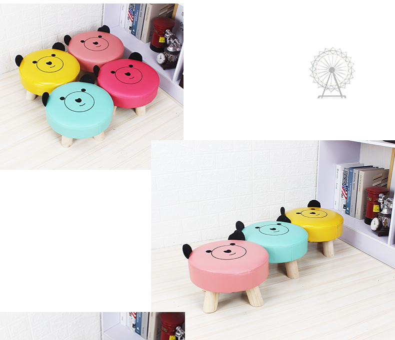 Promotional gift home decor wooden four-legged stool