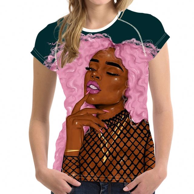 Hot Sale Art  African Pattern Women T-shirts 