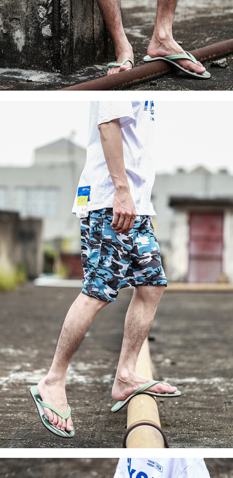 African print camouflage polyester men's shorts
