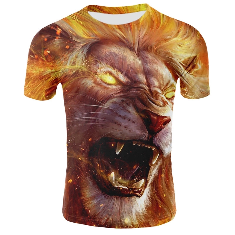 Stylish Animals 3D Printed Summer African Men's T-shirts