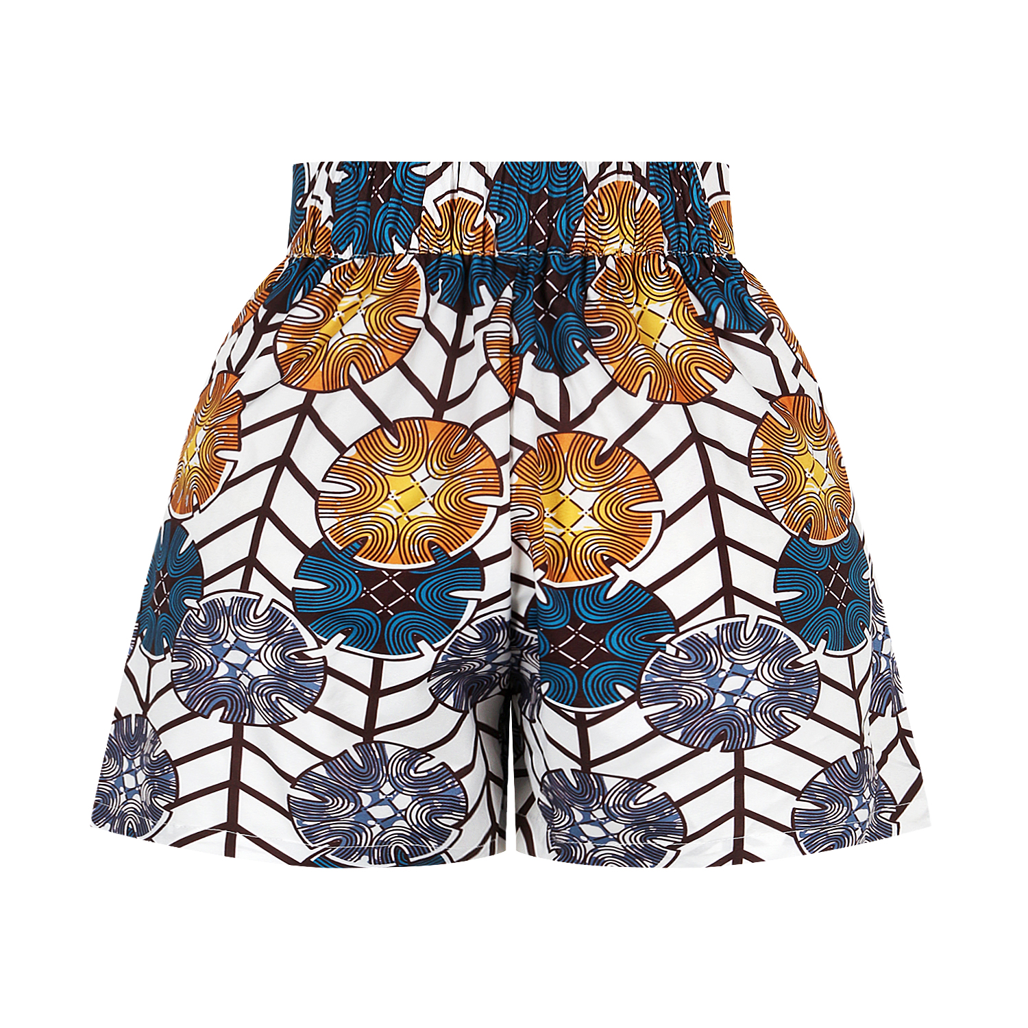 Elastic waist wide legs elegant African women's shorts are a hot seller