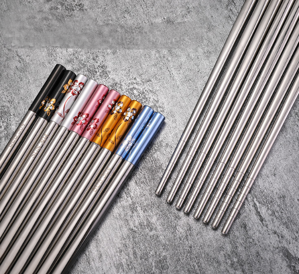 Wholesale metal 5 Double belt Gift Box Of Southeast Asian chopsticks