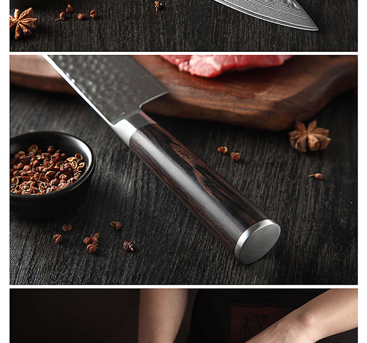 8 inch Professional Southeast Asian Damascus table knife