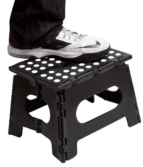 high quality 300LBS Black Plastic Folding Step Stool