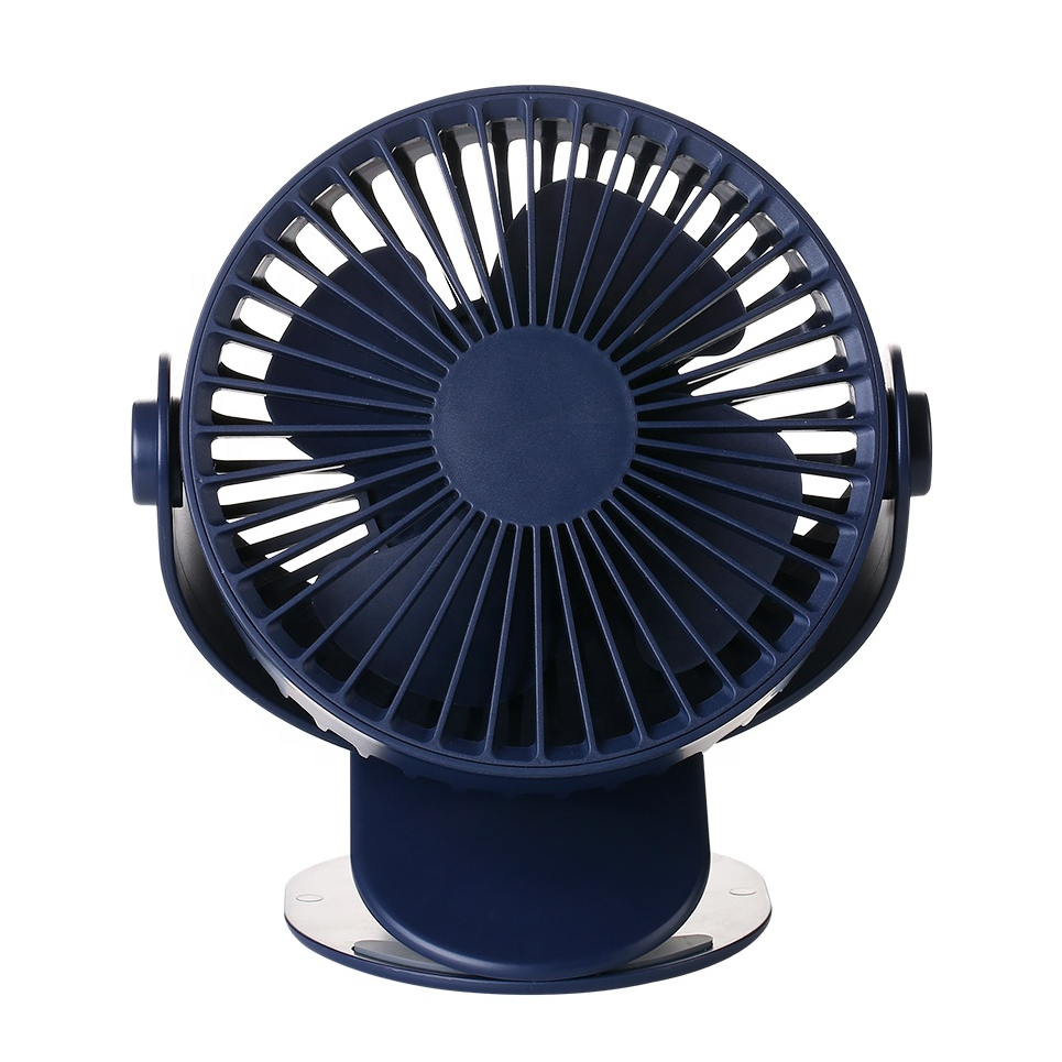 Portable battery-powered rotating electric fan