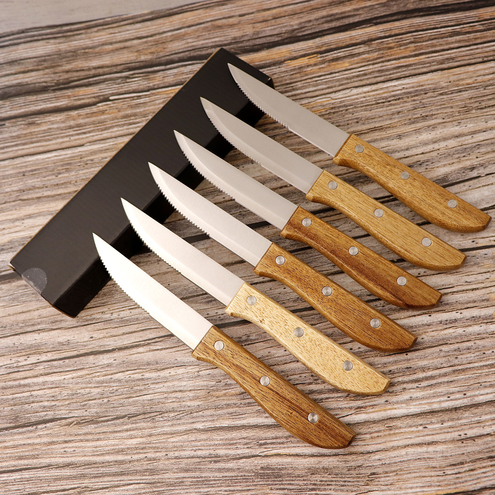 Six suits with wooden handle southeast Asia knife