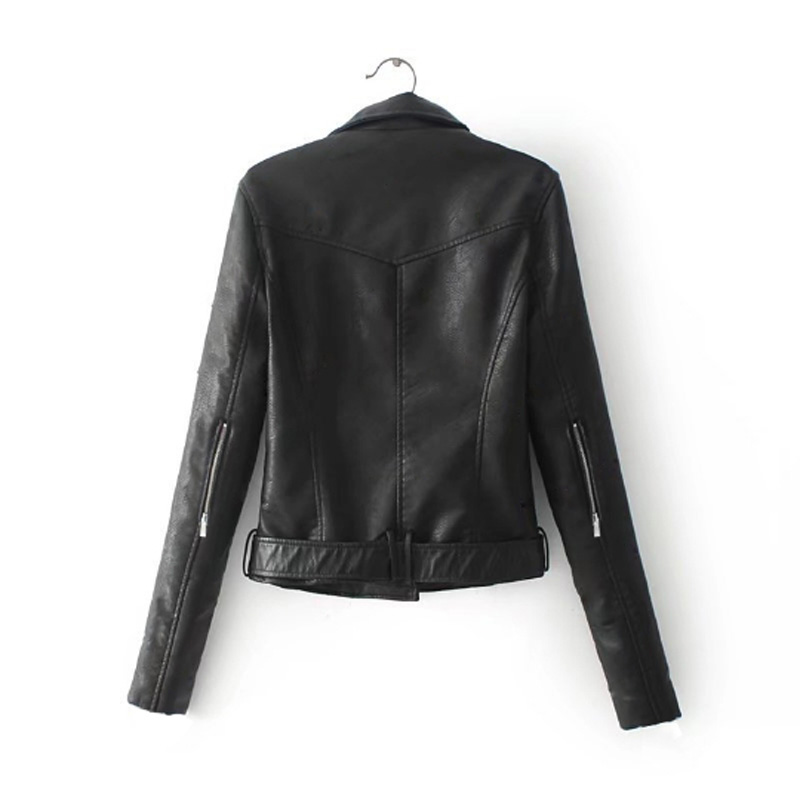 Europe and The United States fall new women's pocket zipper sexy slim motorcycle jacket
