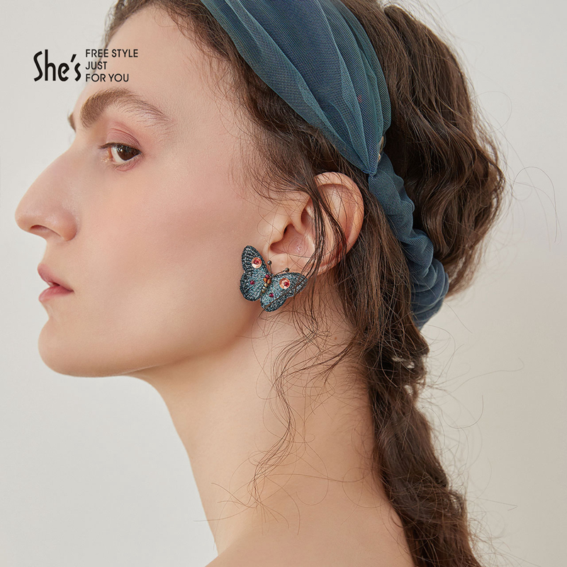 Original Sicilian Suriname butterfly earrings