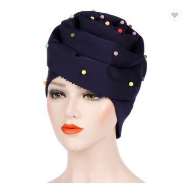 Wholesale oversized flower candy colored beaded Arab women's hats