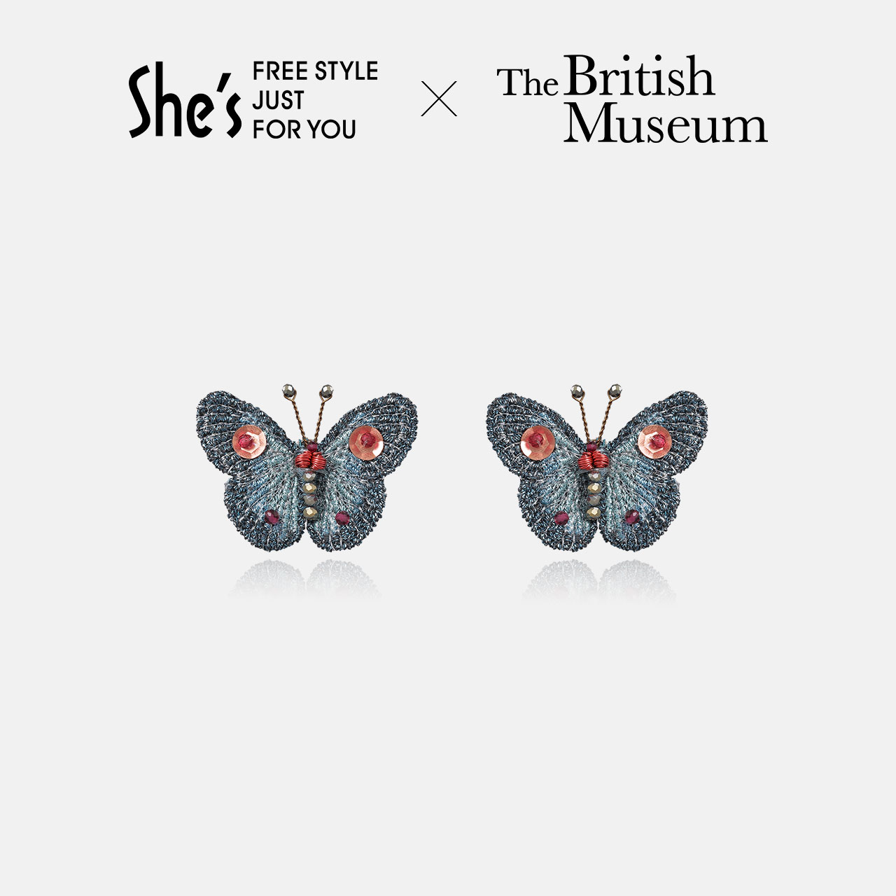 Original Sicilian Suriname butterfly earrings