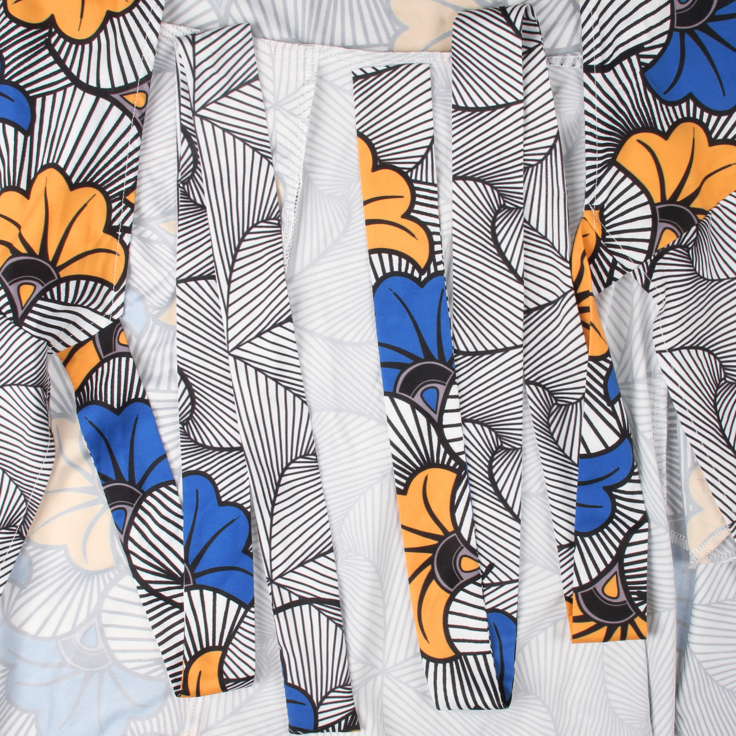 African women's popular printed V-neck dress