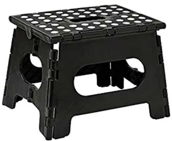 high quality 300LBS Black Plastic Folding Step Stool