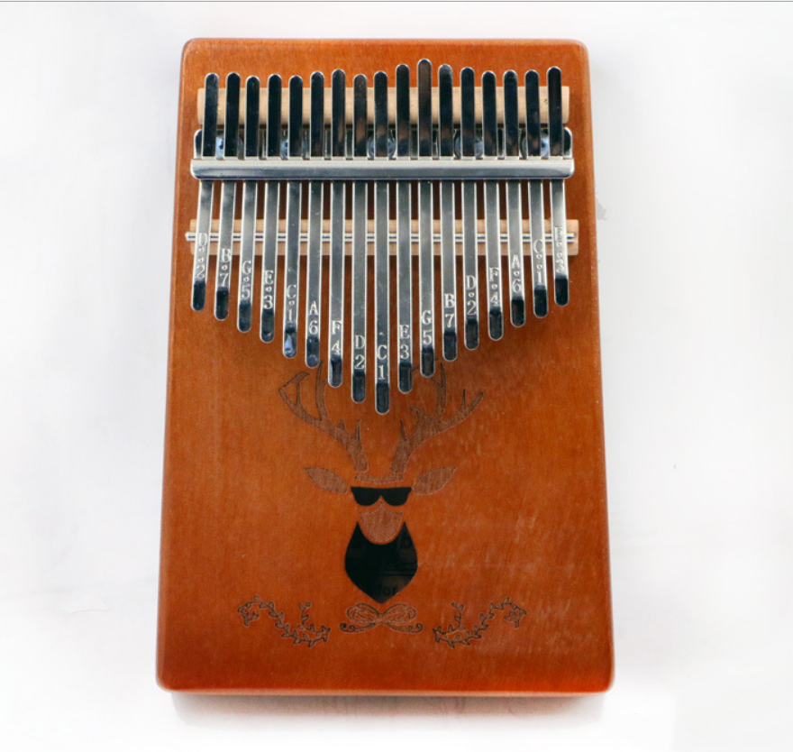 First grade solid robinia ornate carving phonetic symbol 17 key African thumb piano
