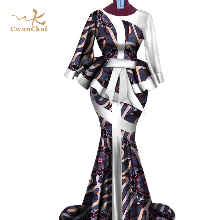 Best selling printed fabric African ladies dress