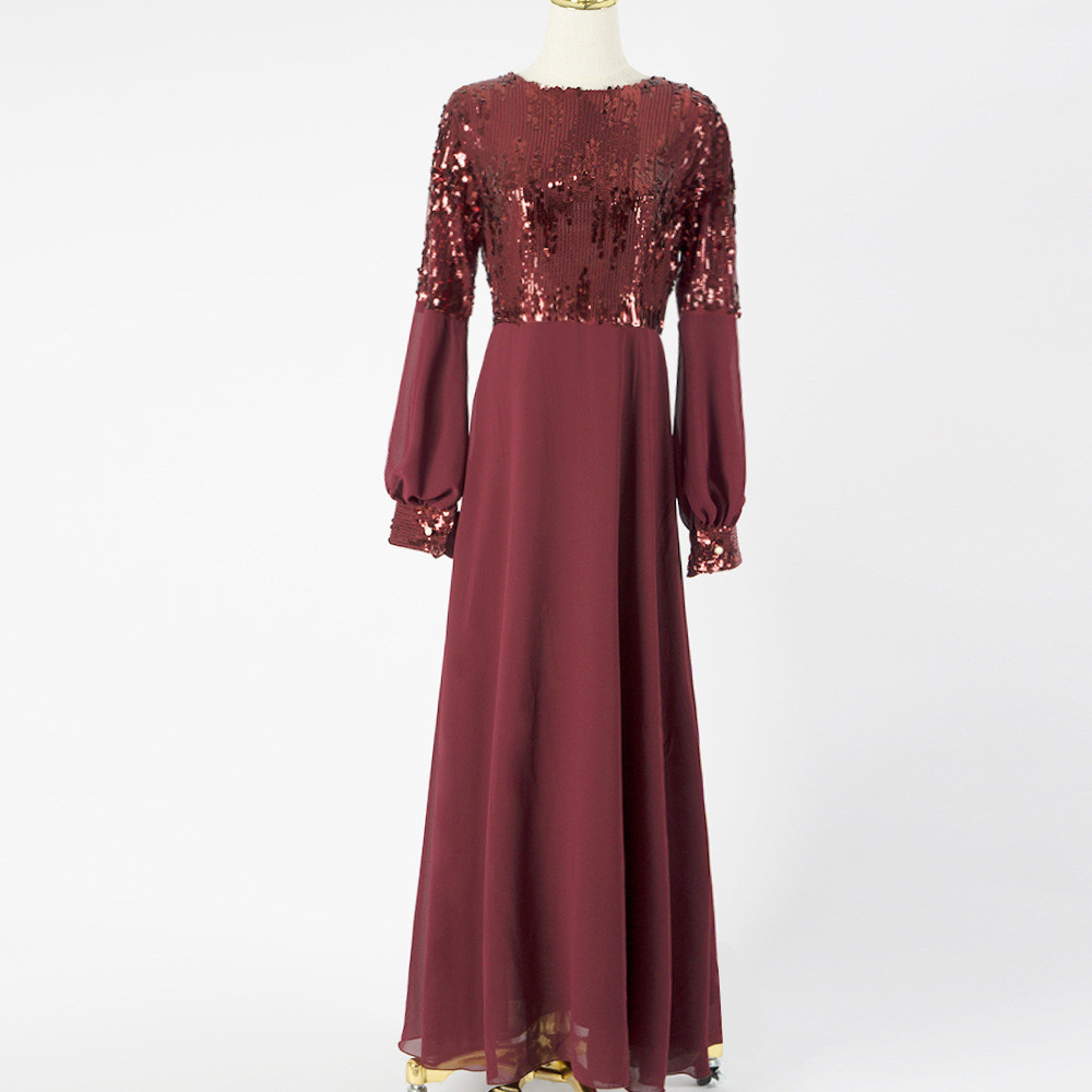 Aliexpress embroidery sequins for chiffon Muslim robes