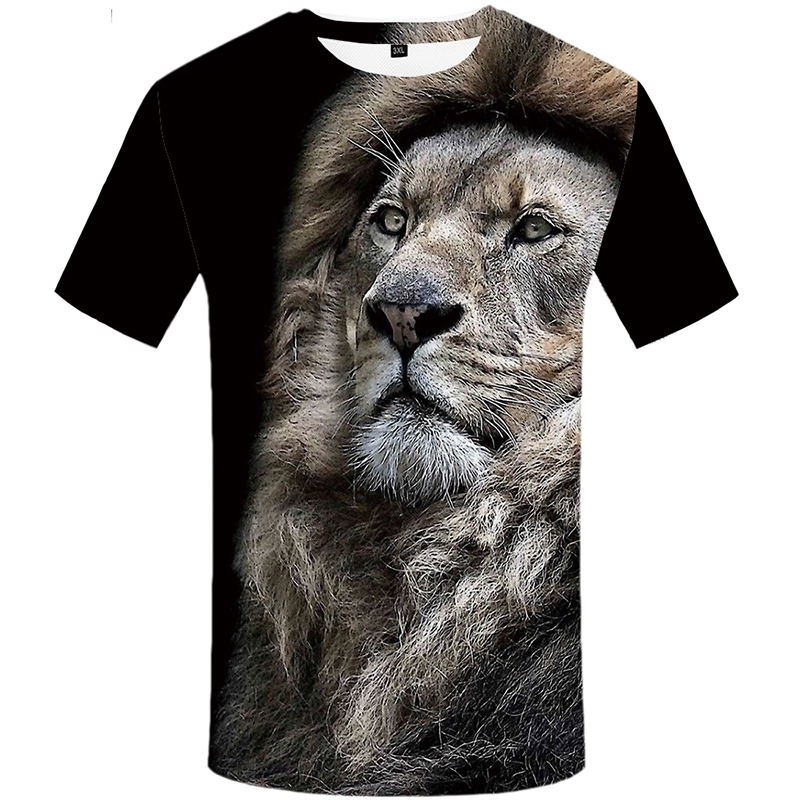 Stylish Animals 3D Printed Summer African Men's T-shirts