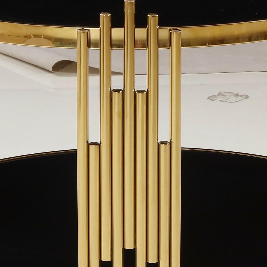 Modern top gold stainless steel Thailand coffee table