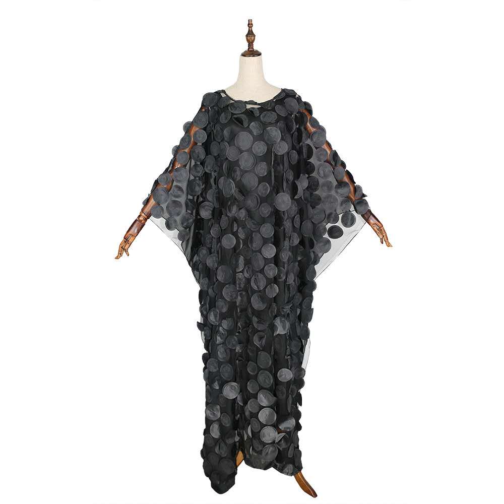 African three-dimensional embroidered beautiful woman dress