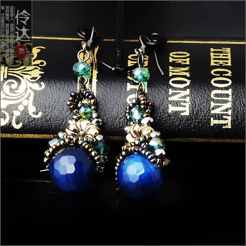 Ling Da accessories red bean acacia original Valentine's Day earrings