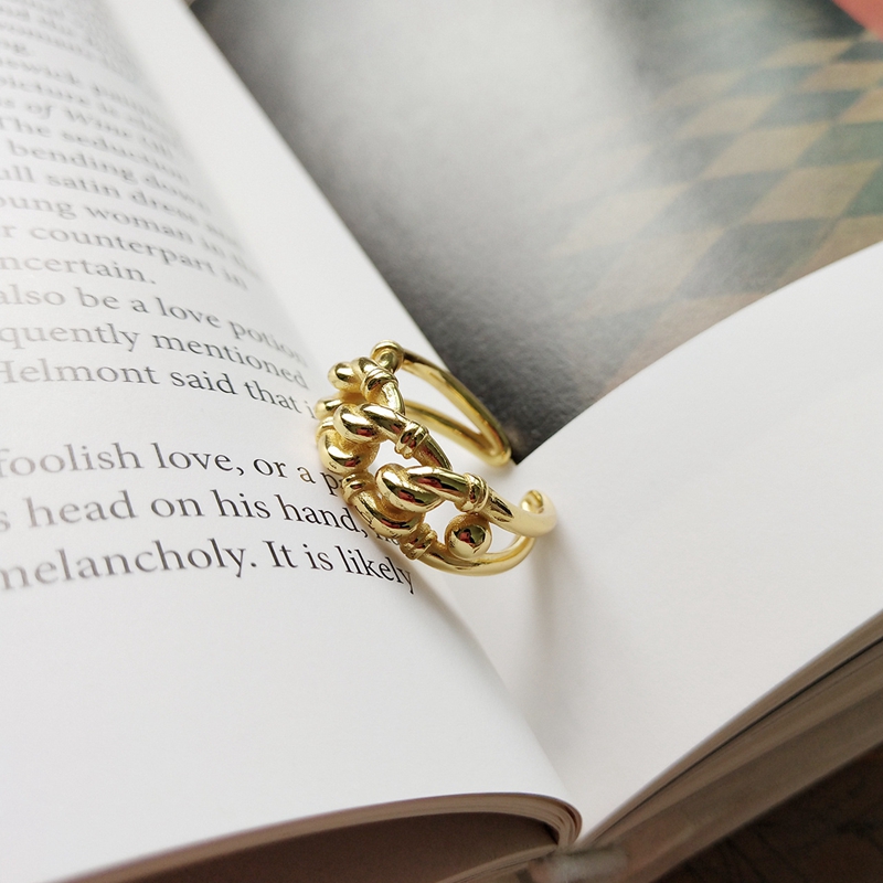 925 sterling silver gold rose flower rings fashion charm