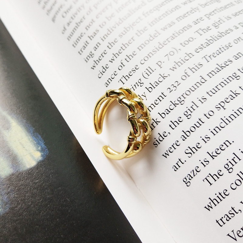 925 sterling silver gold rose flower rings fashion charm
