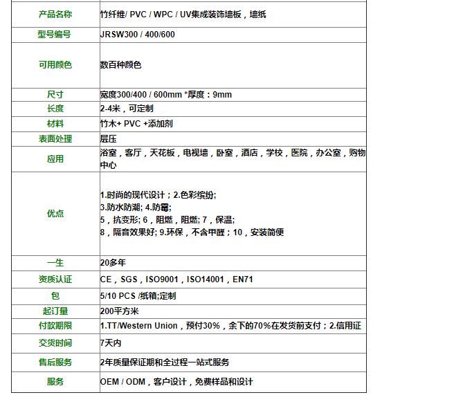 出售竹纤维WPC / P