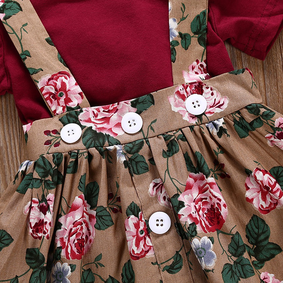 婴儿衣服套装女婴荷叶边连