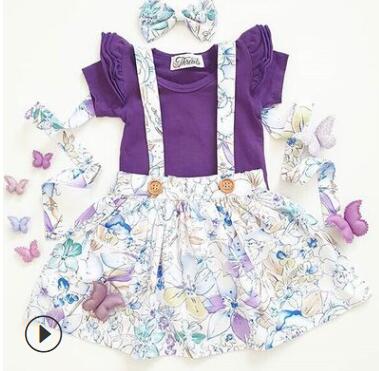 婴儿衣服套装女婴荷叶边连