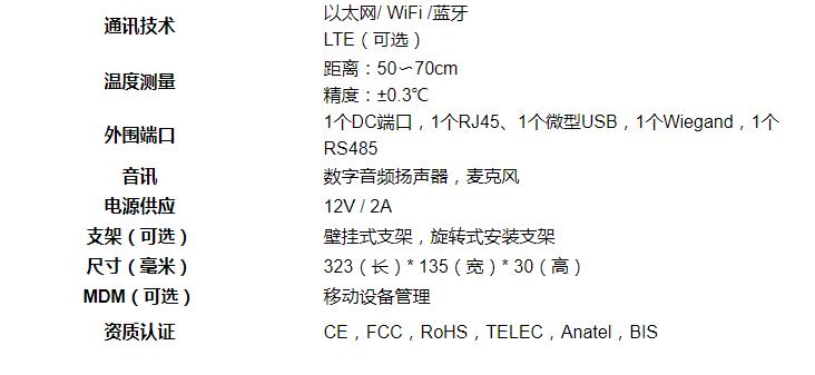 具有温度测量功能的多语言
