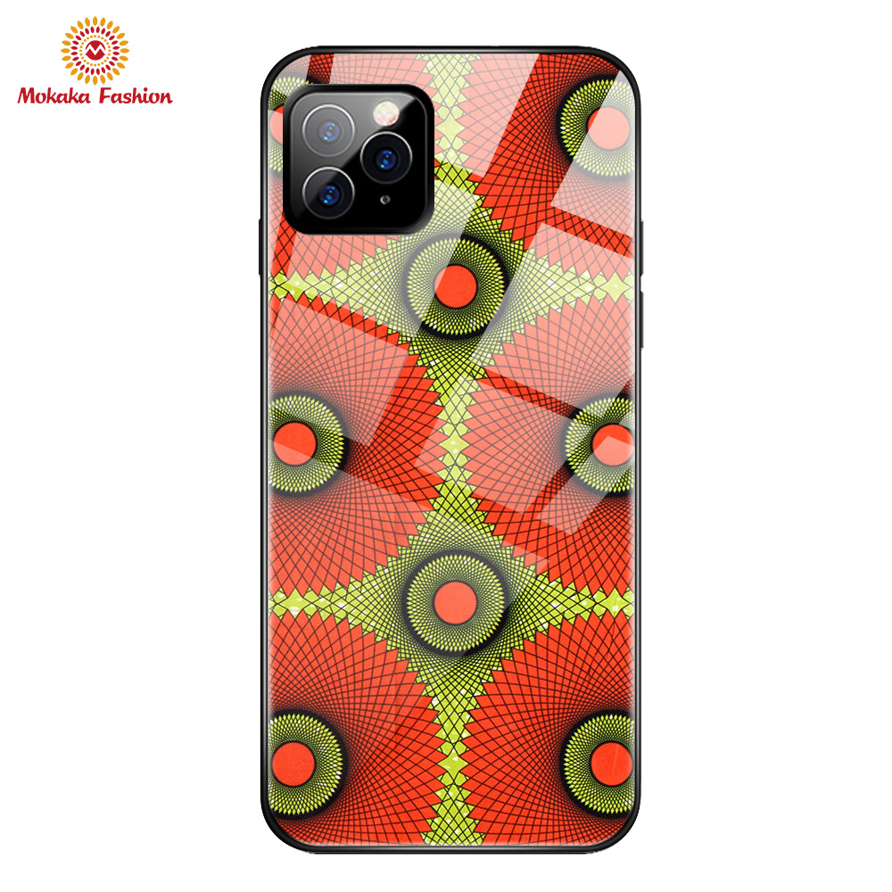 Cheapest price African print glass phone case