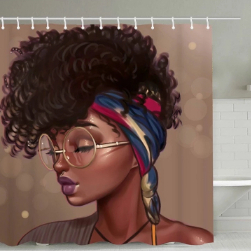Amazon sells Queen's Band African Girl's durable waterproof shower curtain