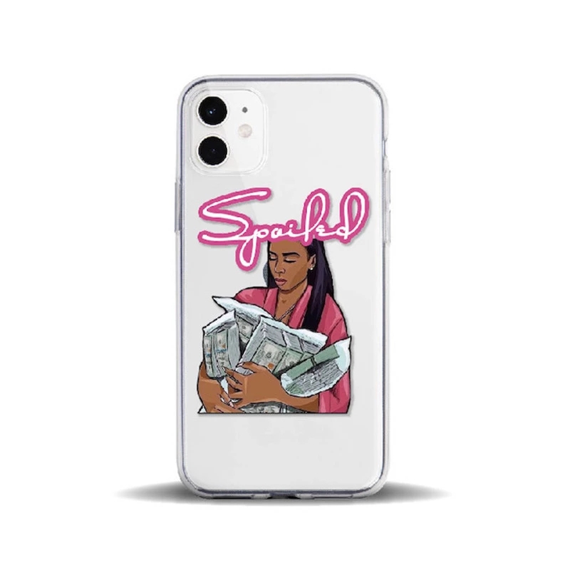 African black head girl shockproof mobile phone case