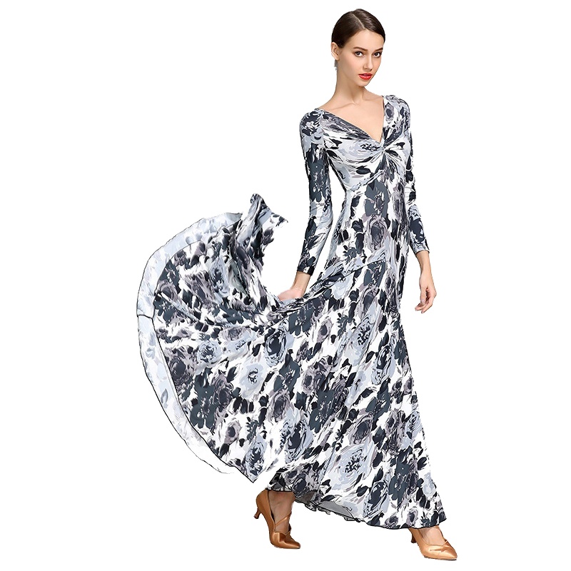 Adult Modern Dance Ballroom Dance Dress Waltz flamenco Costumes Standard Social Dresses Standard Social Dress 