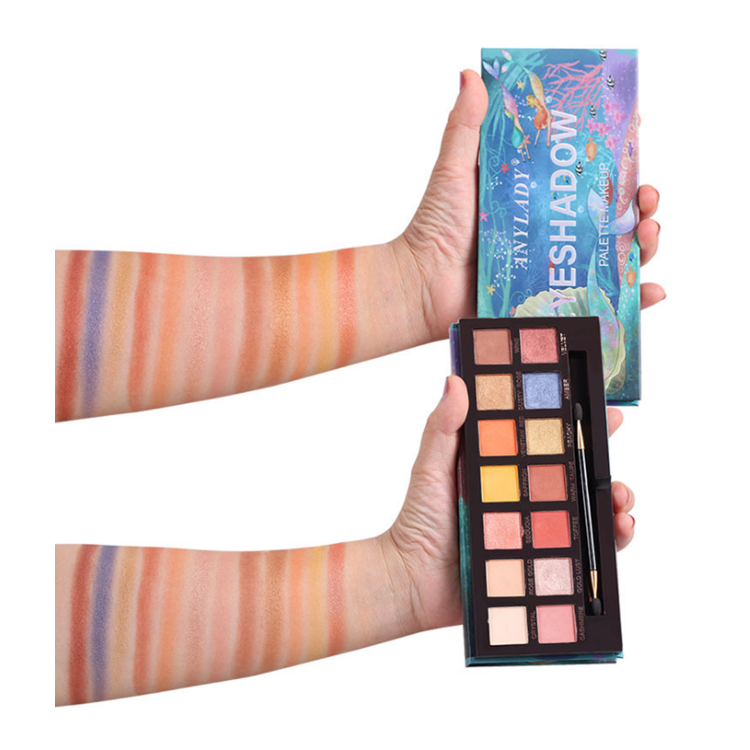 Custom palette 14 colors bright African eye shadow