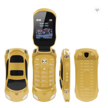 Car modeling features dual card mini flip phone