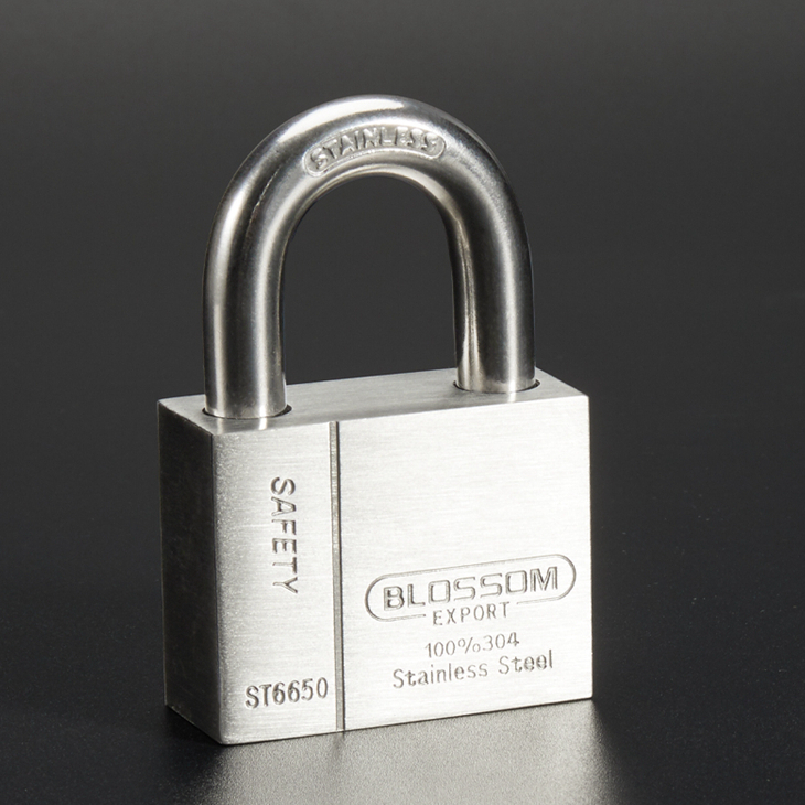 40MM plum logo safe and reliable stainless steel padlock