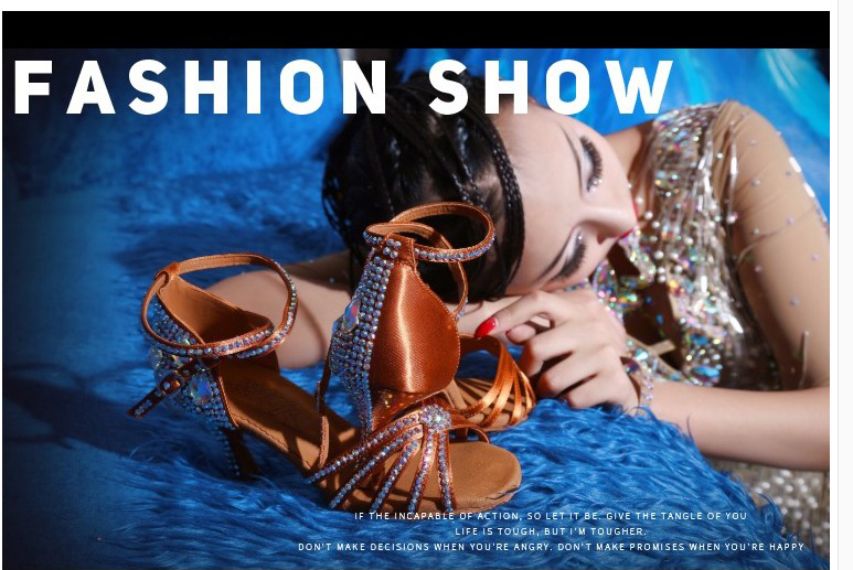 Women Professional Dancing Shoes Ballroom Dane Shoes For Women Rhinestone Salsa Dance Shoes