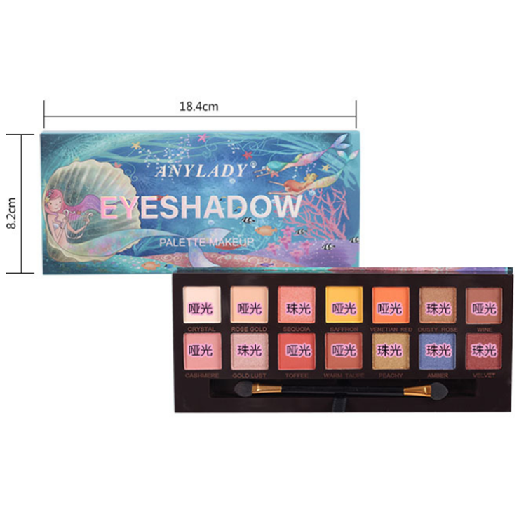 Custom palette 14 colors bright African eye shadow